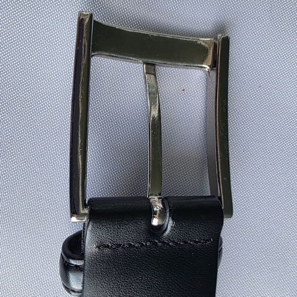 Stylish Black and Gray Woven Belt With 100% Leather Details Unisex 42" X 1.5" - Picture 5 of 11